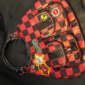 Betsey Johnson NY Taxi Red Black Betsyville Purse Not Used